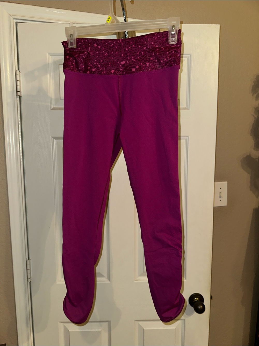 lululemon athletica Girls' Raspberry Leggings with Printed Waistband